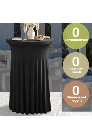 Sones Simple Premium Feeling İş Konferansı Kokteyl Bar Örtüsü Yuvarlak Sundress Streç Masa Örtüsü, Boyut: 80x110cm Yeşil Yeşil