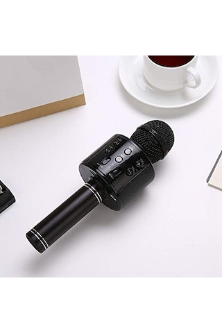 Bluetooth Karaoke Mikrofon Ws-858 Taşınabilir Kablosuz Hoparlörlü Karaoke Mikrofonu Çocuk Ve Yetişkin Uyumlu Dj Party Mic