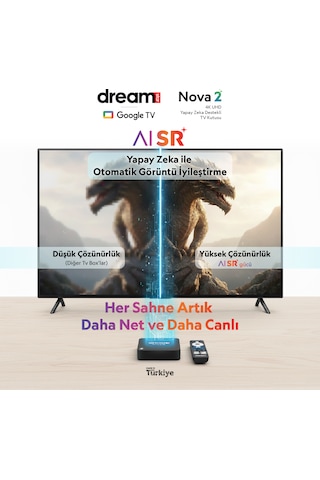 Nova 2 4k Lisanslı Android Ve Uydu Alıcısı Tuner Dönüştürücü Hediyesiyle Android 14 4k Stick Tuner + Tkgs Ayarlı