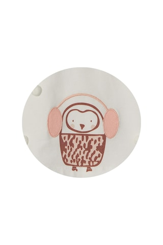 Andywawa Kız Bebek Penguen Kabartmalı Ekru Tshirt Ac22366 001