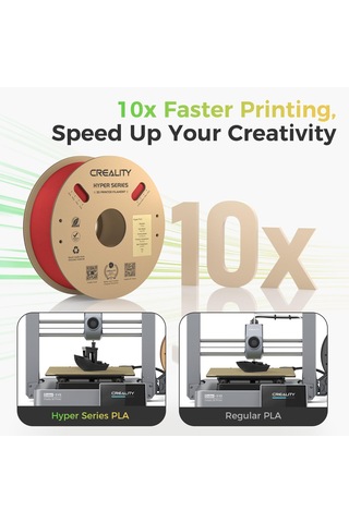 Creality Resmi Hyper Pla Filament Siyah+beyaz+mavi+kırmızı 4kg, Yüksek Hızlı Baskı Ve Dayanıklı, Pürüzsüz, Çıkıntı Performansı İçin 3d Yazıcı Filamenti Boyutsal Doğruluk +/-0,03 Mm, 4 Rulo