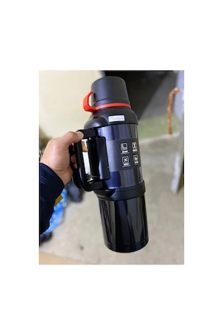 Paslanmaz Çelik Siyah Termos 4 Litre Kutulu 48 Saat Yalıtım Süresi Gıda Temasına Uygun Diğer