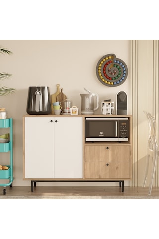 Mocha Kahve Köşesi Çok Amaçlı Dolap Mutfak Dolabı Sepet-beyaz