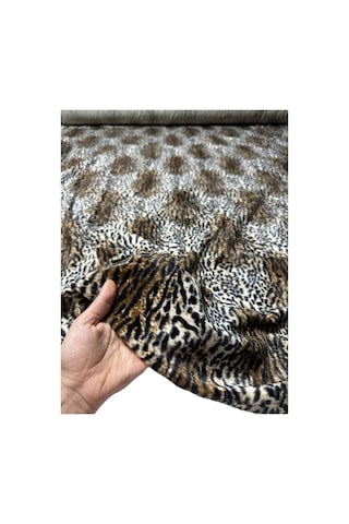 Leopar Desenli Yumuşak Peluş Kürk Kışlık Kumaş 150 Cm En Ceket, Mont, Kürk, Kaban, Hırka Kaplan