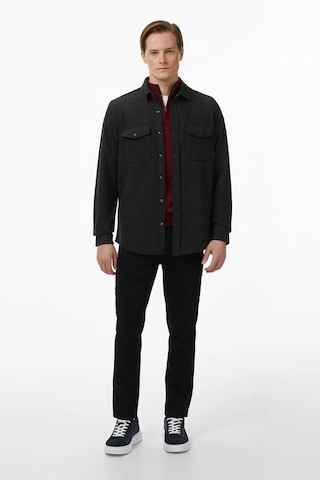 Nautica Erkek Gri Classic Fit Gömlek-12049 Koyu Gri