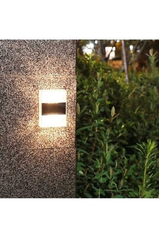 Besthome1 Güneş Enerjili 6 Led Duvar Lambası - Dış Mekan, Bahçe, Su Geçirmez, İki Yönlü Aydınlatma
