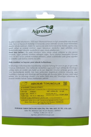 Pırasa Tohumu 10 Gr 1 Paket