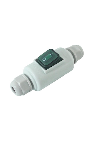 Ayt Powermaster Pm-26936 Su Geçirmez Beyaz Kablo Switch 4 Pin Dış Çephe Aç Kapa Düğme Anahtar Neme Dayanıklı