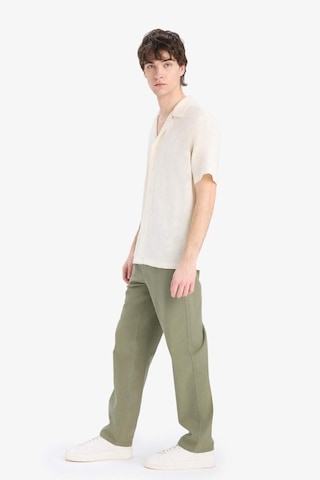 Defacto - Bol Rahat Kesim Wide Leg Yazlık Keten Pantolon C2727AX25SP Haki