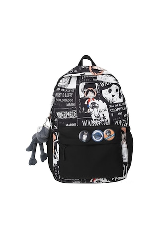 Suofeng One Piece Çizgi Roman Temalı Sırt Çantası - Geniş Kapasiteli, Hafif Ve Dayanıklı Siyah