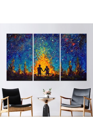60x120cm 3 Parçalı Kanvas Tablo