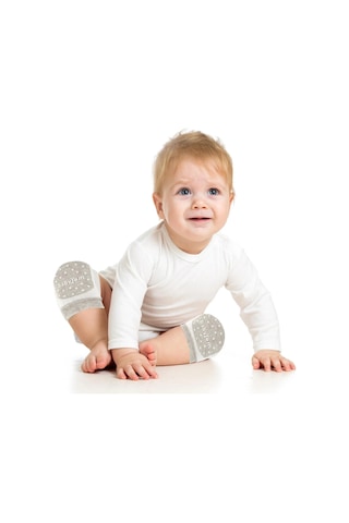 Babyjem Örgü Emekleme Dizliği Bej