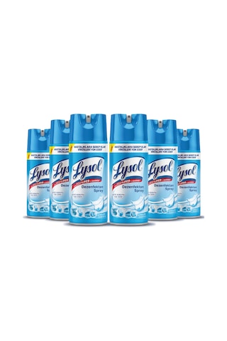 Lysol Pratik Yüzey Temizleyici, Koku Giderici, Dezenfektan Sprey Temizliği Esintisi 6 x 400 ML