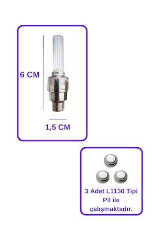 2 Farklı Renk Hareket Sensörlü Tekerlek Sibop Işık