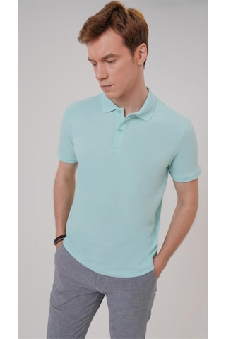 SÜVARİ Su Yeşili Regular Armürlü Polo Yaka Tişört