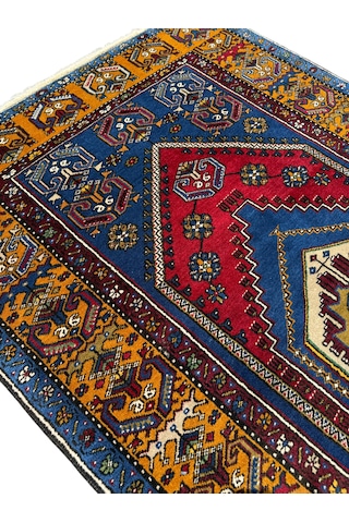 El Dokuma Sıfır Yahyalı Halısı 120x210 Kök Boya %100 Yün Halı Kırmızı