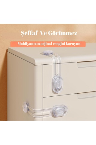 2 Adet Iz Bırakmaz Bebek Güvenlik Dolap , Çekmece Kilit Bebek Emniyet Kilidi Çok Amaçlı Kilit Bebek Çok Renkli