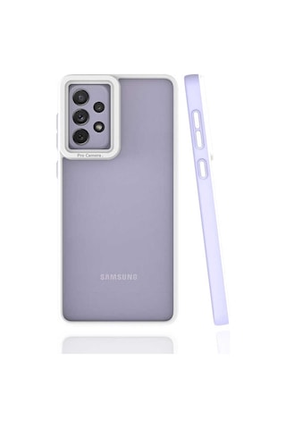 Zore Galaxy Uyumlu A73 Kılıf Msra Mima Kapak - Lila Lila