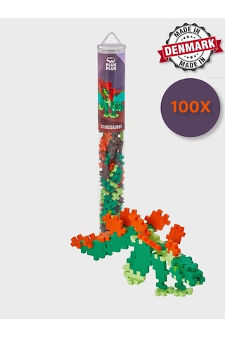 Plus - Plus Minecraft Temalı Silindir Kutuda Stegosaurus Lego Yapı Oyuncağı 100 Parça 4093