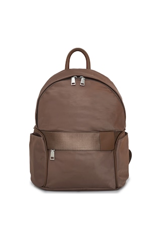 Cambirdge Polo Club Fermuarlı Yan Cepli Kadın Sırt Çantası Mb19 VİZON