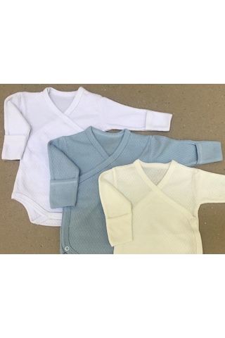 Özdemirlitekstil Bebelino Çıtçıtlı Badi Kruvaze (3 Lü Paket) (456568028) Çok Renkli