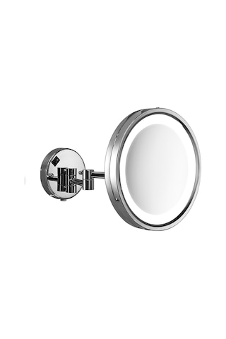 Ayna, Led Işıklı, Çift Kollu, Büyüteçli, 5x - Krom