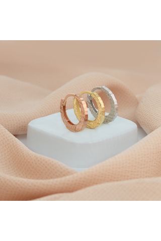 Dkmn Gümüş  Kalemli Desenli Gümüş Küpe