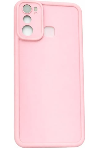 İnfinix Hot20play Uyumlu Kamera Çıkıntılı Mat Silikon Telefon Kılıfı Pembe