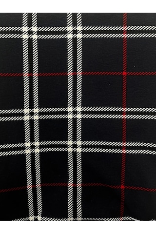 Ekose Desenli Beli Lastikli Unisex Pijama Altı Lacivert Ekose