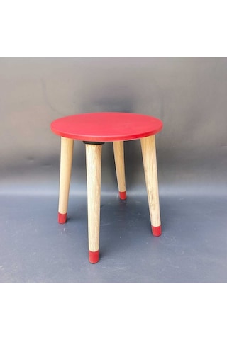 Na Neşeli Ahşap Ahşap Çocuk Taburesi. Çocuk Sandalyesi. Çalışma Masası .renkli Çocuk Odası Sehpa Çiçeklik Ev Dekoru Kırmızı