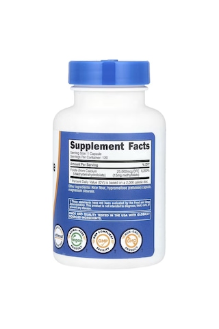 Nutricost L-methylfolate Women's Health 15mg 5-mthf Vegan 120 Capsules