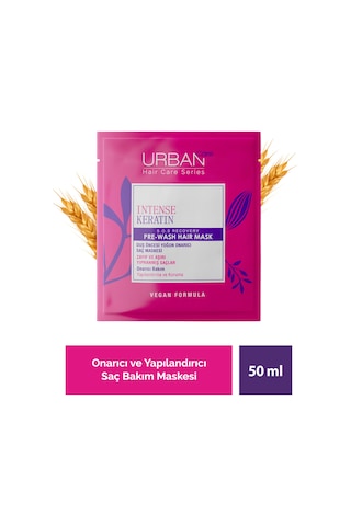 Intense & Keratin Aşırı Yıpranmış Ve Cansız Saçlara Özel Duş Öncesi Saç Bakım Maskesi 2x50ml-vegan