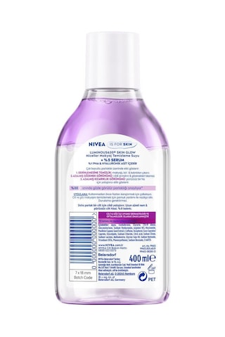 Luminous630 Skin Glow Parlaklık Etkili Micellar Makyaj Temizleme Suyu 400ml, Serum, Hyaluronik Asit