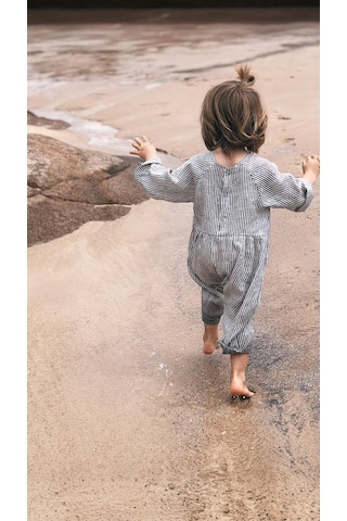 Bebe Çocuk Tulumu Oversize Açık Gri