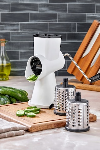 Cooker Paslanmaz Çelik Çevirmeli Rende Kollu Sebze Doğrayıcı Ckr3380-siyah Siyah