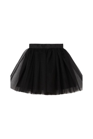 Kız Çocuk Beli Lastikli Siyah Tütü Etek-15346 Siyah