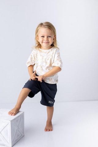 Zeyland Erkek Çocuk Hayvan Desenli T-shirt Ve Şort Takım - 6250 - Bej