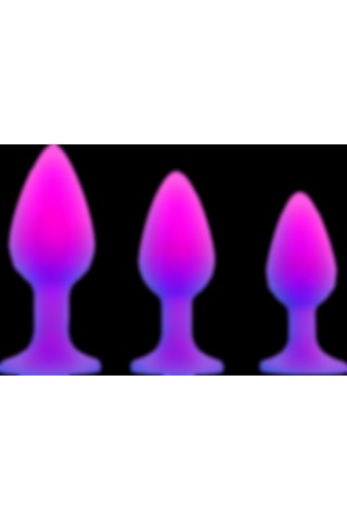 X-sense Parlak Pembe Jel Dokulu 3 Farklı Ölçüde Anal Plug Set