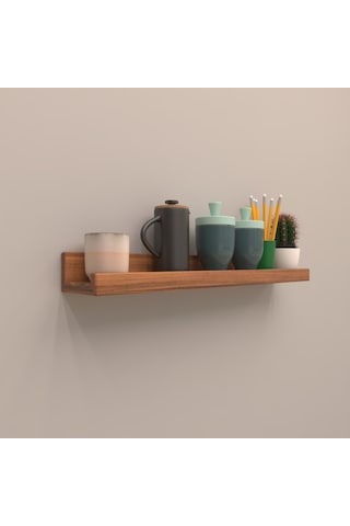 Rafkestir Setli Duvar Rafı 80 Cm Hareli Ceviz (Mat)