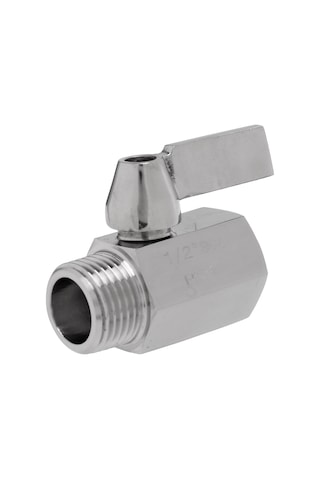 304 Paslanmaz Çelik Mini Küresel Vana 1/2 İnç Dişi X Erkek Npt Konu