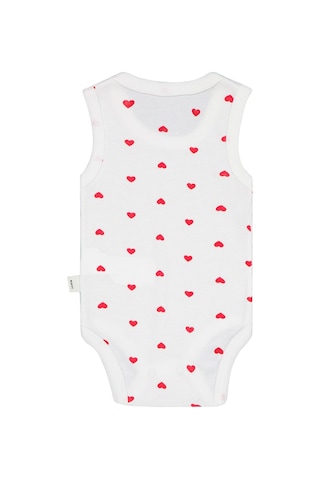 Civil Baby Kalp Baskılı 1-36 Ay Çıtçıtlı Badi - Ekru