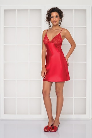 Pierre Cardin Saten Dantelli Gecelik - 624 Kırmızı