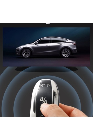 Tesla Model Y Model 3 Anahtar Kartı Muhafaza Kabı Gümüş