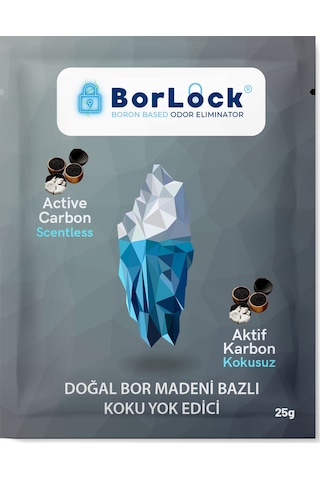 Borlock Aktif Karbonlu Koku Giderici 15 x 25 G Borlock Aktif Karbonlu Koku Giderici 15 x 25 G