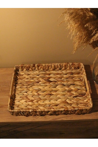 Hasır Su Sümbülü Dikdörtgen Tepsi Geniş Boy Diğer