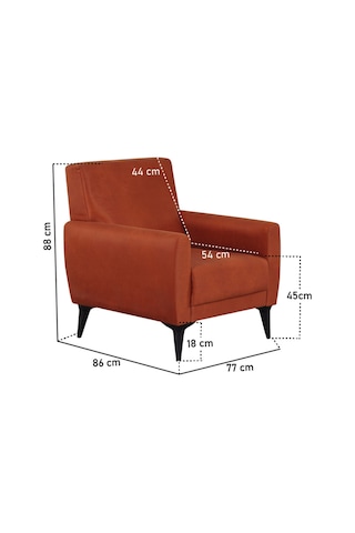 Kilim Mobilya Dove Yüksek Ayaklı 3 2 B B Koltuk Takımı Turuncu