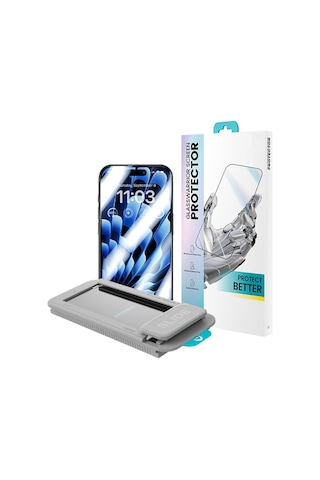 Apple iPhone 15 Uyumlu Plus Benks Glass Warrior Hd Görüntü Cam Ekran Koruyucu Uygulama Aparatlı