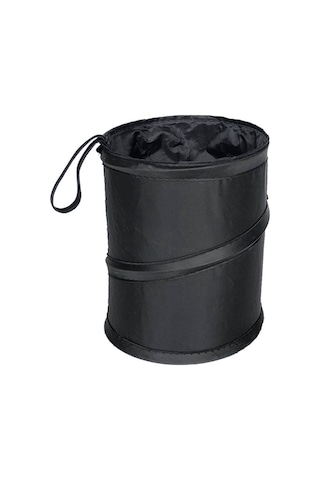 Leezsing Araç İçin Çok Amaçlı Çöken Çöp Kutusu - Sırt Çantası Desenli Saklama Ve Temizlik Aleti Siyah