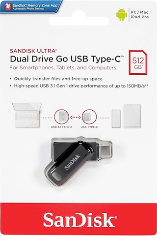 SanDisk Ultra Dual Drive Go Type-C SDDDC3-512G-G46 512 GB USB 3.1 Flash Bellek