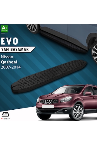 S-dizayn Nissan Qashqai Evo Siyah Yan Basamak 173 Cm 2007-2014